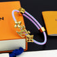 LEM387  New Fashion Open Flower Bracelet Metal Letter Wristband Bracelet Couple Accessories for Woman
