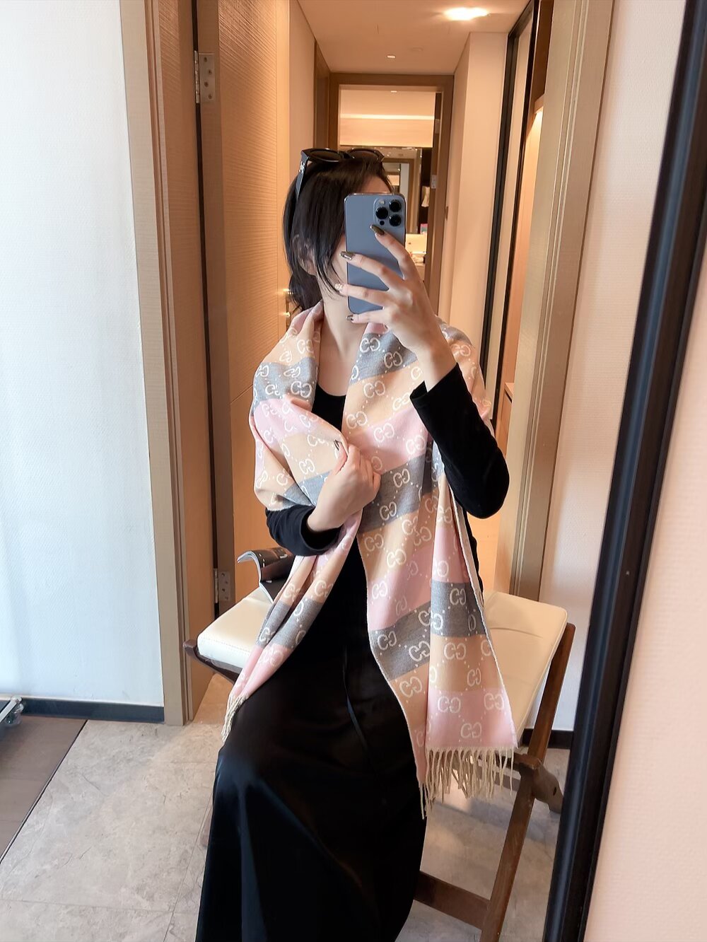 GEM110 designer head scarf womens wool scarf cashmere thick shawl Women's long winter wool cashmere shawl Headscarf fringe fashion new style 45*180cm