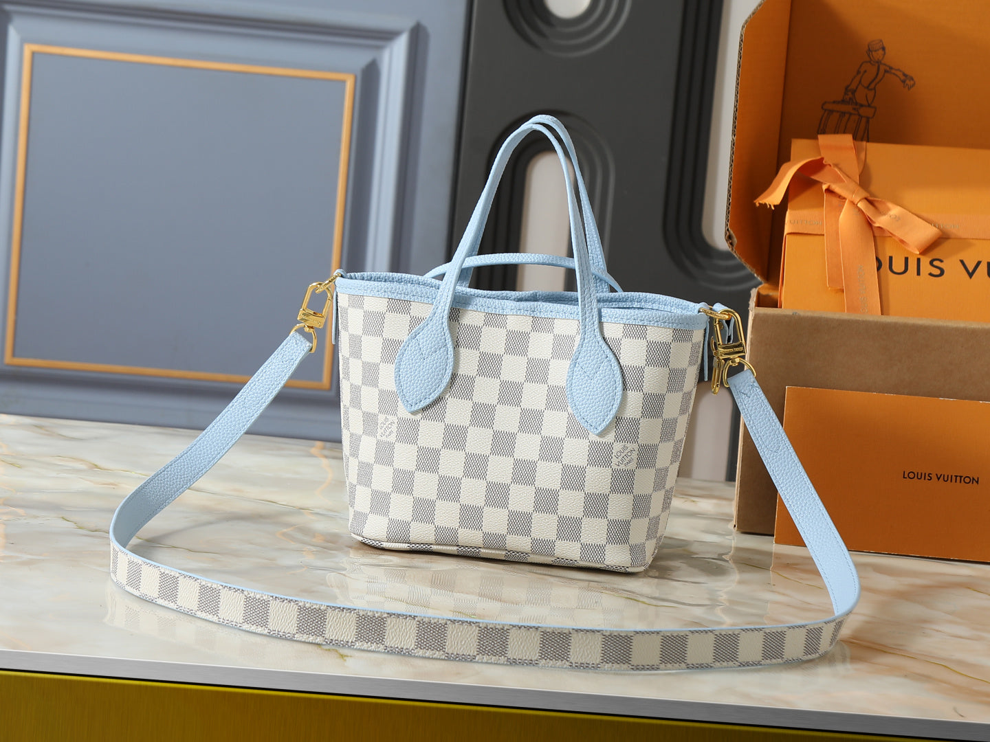 LEM491 New arrive fashion blue bag for woman hands bag beautiful gift to choose gift 2 size
