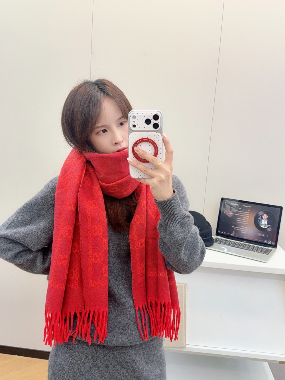 GEM194 new arrive  Hot sale  brown dark gray red khaki color fashion beautiful  scarf  for woman gift  to choose size 180*60cm