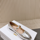 DEM346 Designer women's shoes women's flat shoes silver colors high quality sizes 35 to 42
