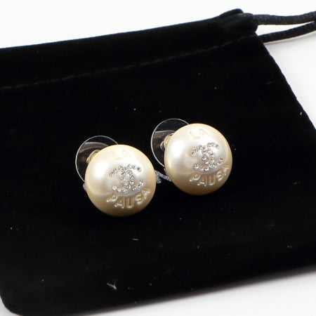 CEM194 Classic Diamond Earring Designer 18K Gold Cubic Pearl Pendant Stud Earring  Women Mens  Love Promise Jewelry