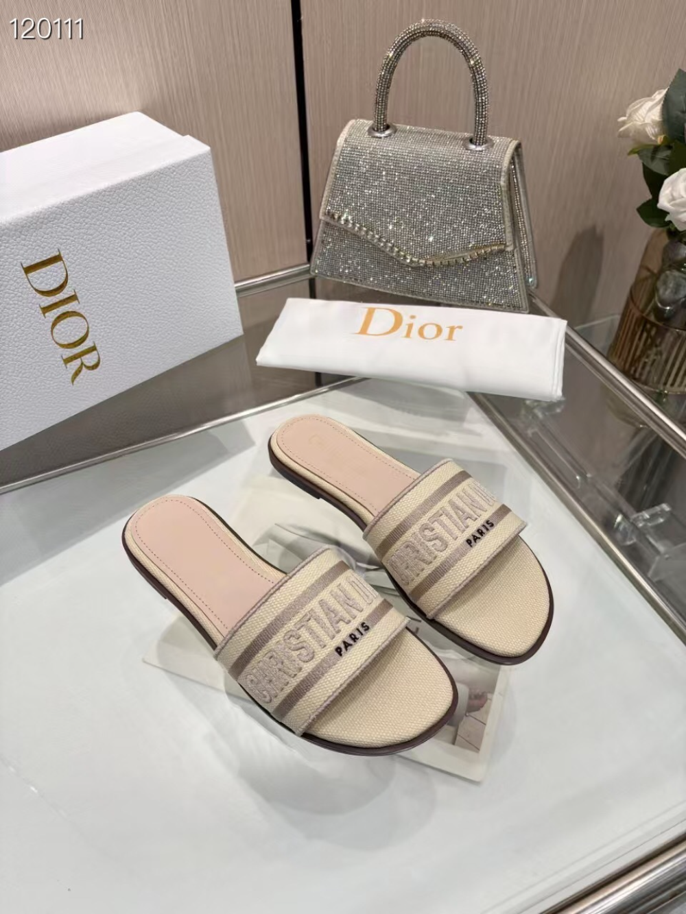 DEM345 Designer women Slippers red blue color sandals shoes for women high quality size 35 to 43