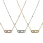 MEM23 New Fashion Titanium steel Necklace for Women gift Couples Cubic Zirconia Wedding Necklace