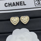 CEM215 New Arrive Fashion  Hot Sale  with Diamond Heart Earring  for Woman Jewelry 2 Color To Choose Gift