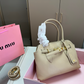 MIU07 New arrive fashion black brown coffee beige bag for woman hands bag beautiful gift to choose gift 30*21cm