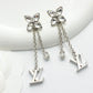LEM395 New Arrive Fashion Gold Color Long Tassel letters Earring  for Woman Jewelry Beautiful Jewelry To Choose Gift No with Box