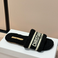 DEM343 Designer women Slippers black grey color sandals shoes for women high quality size 35 to 41