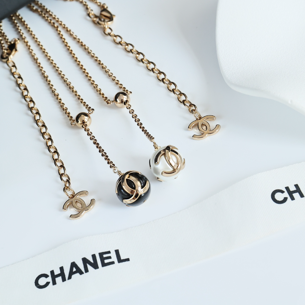 CEM474 Titanium steel  Hot sale fashion Necklace for woman black white color jewelry  for woman gift