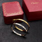 CREM228 New Fashion Silver and Gold Color Bracelet Metal Letter Wristband Bracelet Couple Accessories for Woman