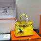 HEM133 New arrive fashion black pink white yellow olive green color bag for woman beautiful gift to choose25*20cm