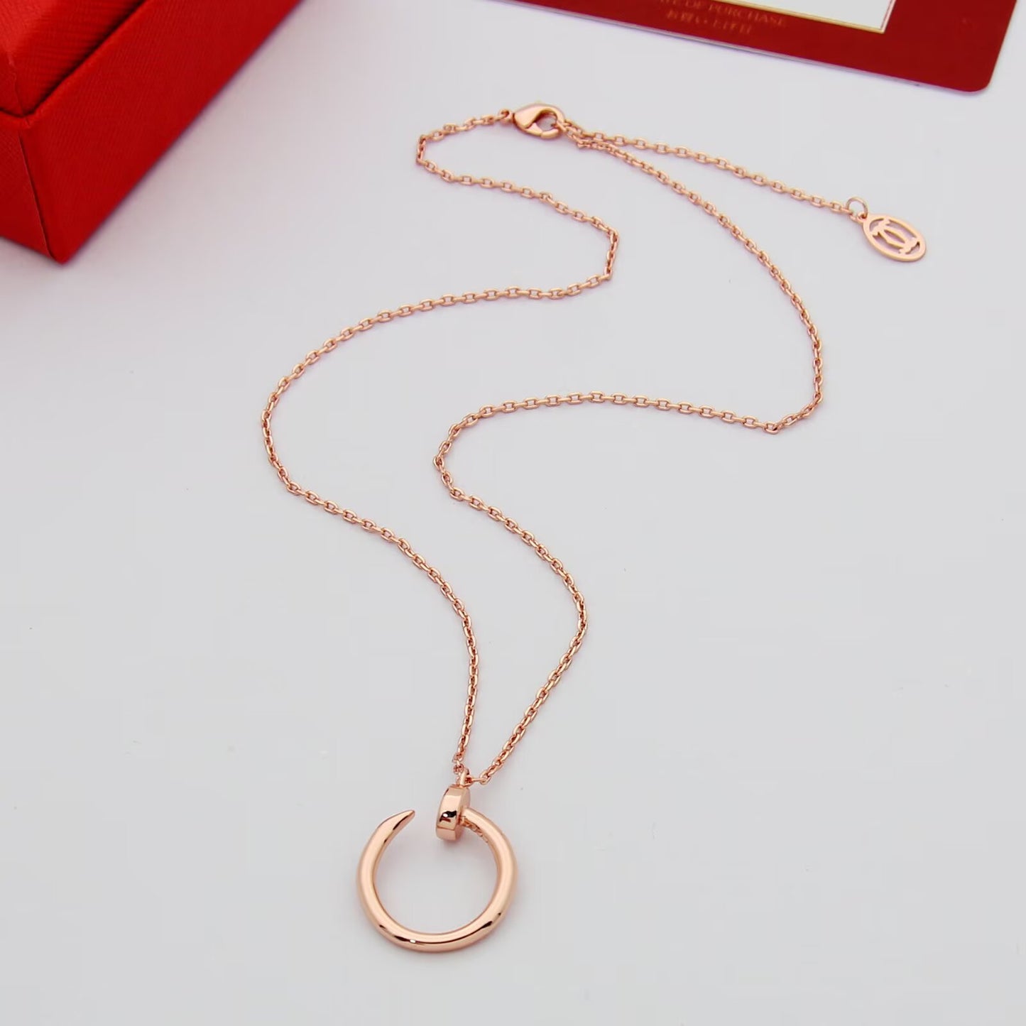 CEM190 Hot Sale New Arrive Fashion Nail Love Necklace for Woman  men Jewelry Gift To  about 45cm Long