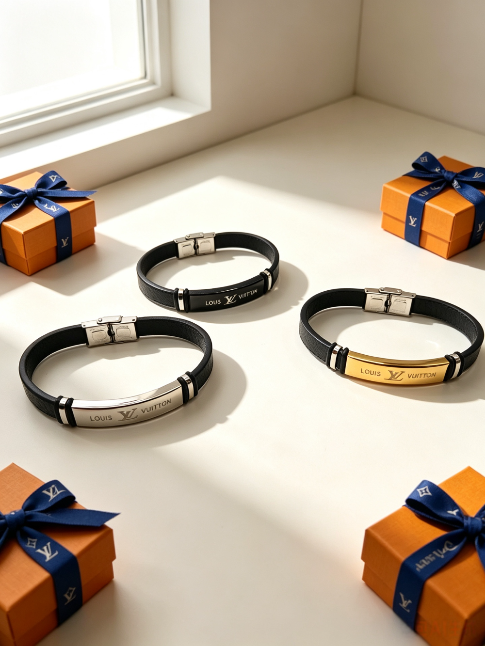 LEM567 New trendy three-dimensional metal letter bracelet a pair of ladies' accessories for couples