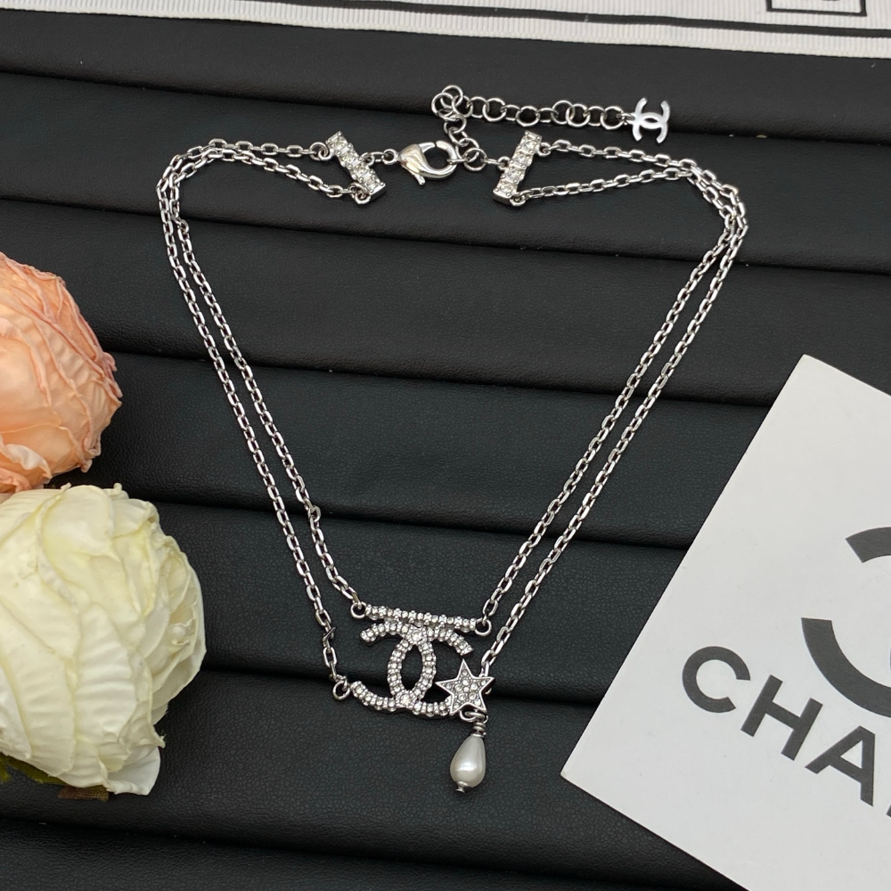 CEM496 Titanium steel  Hot sale fashion Necklace for woman silver color jewelry  for woman gift