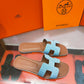HEM107 New arrive fashion blue and black color H shose for woman beautiful Slippers gift to choose