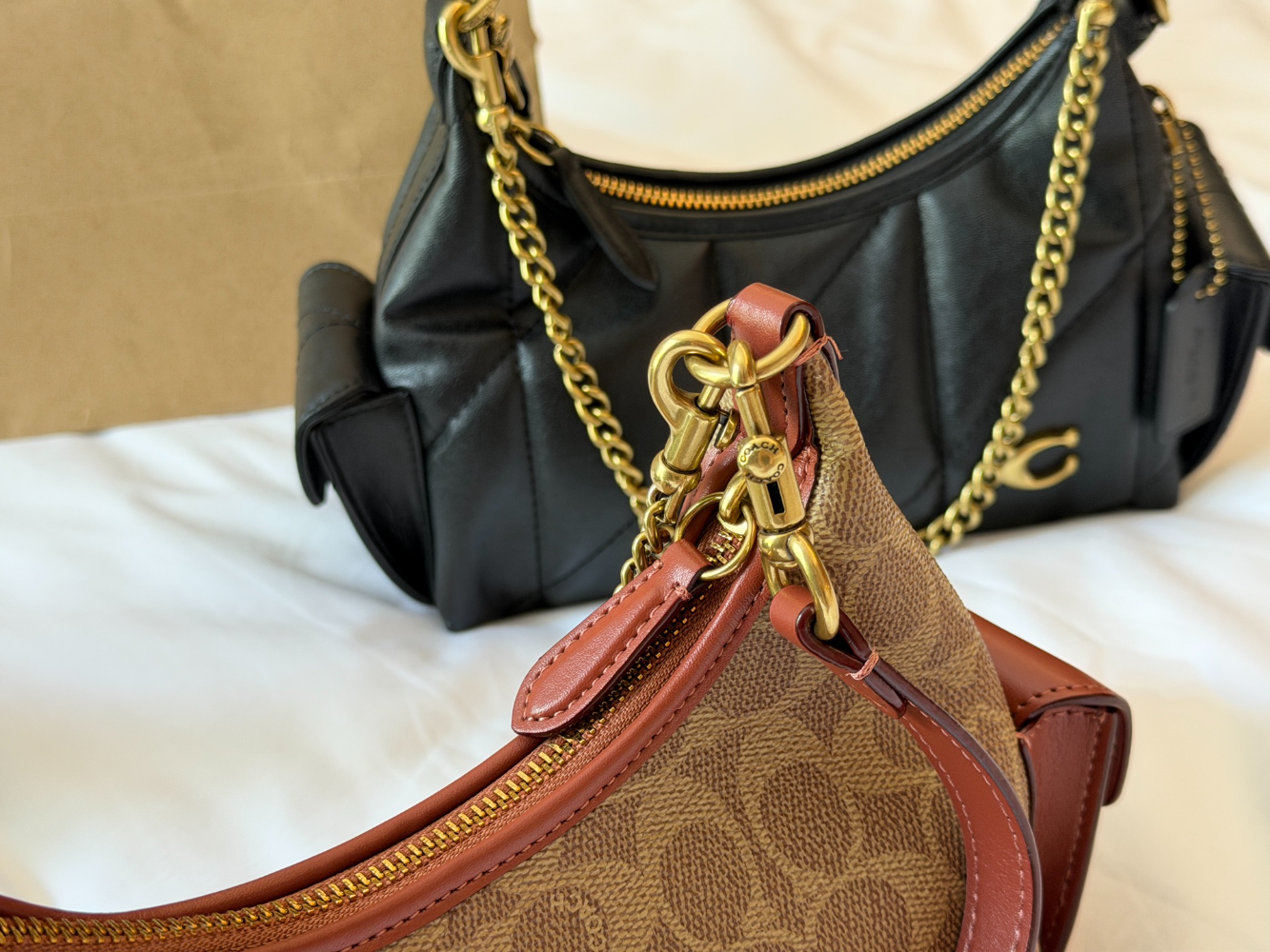 COEM08 New arrive fashion black brown bag for woman hands bag beautiful gift to choose gift 22*14cm