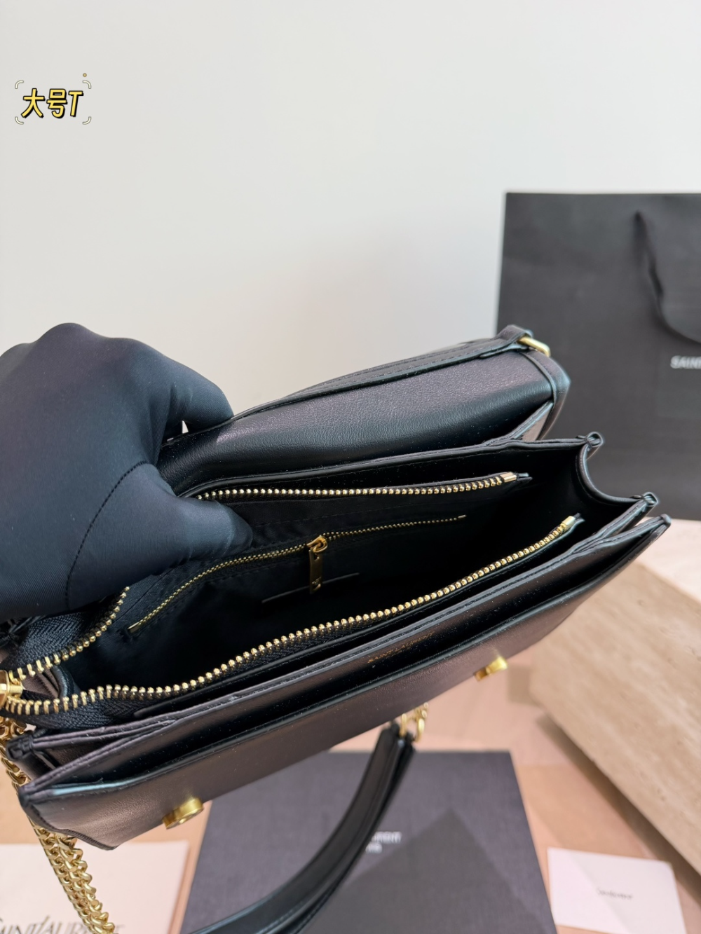 YLEM26 New arrive fashion black bag for woman hands bag beautiful gift to choose gift 28 cm