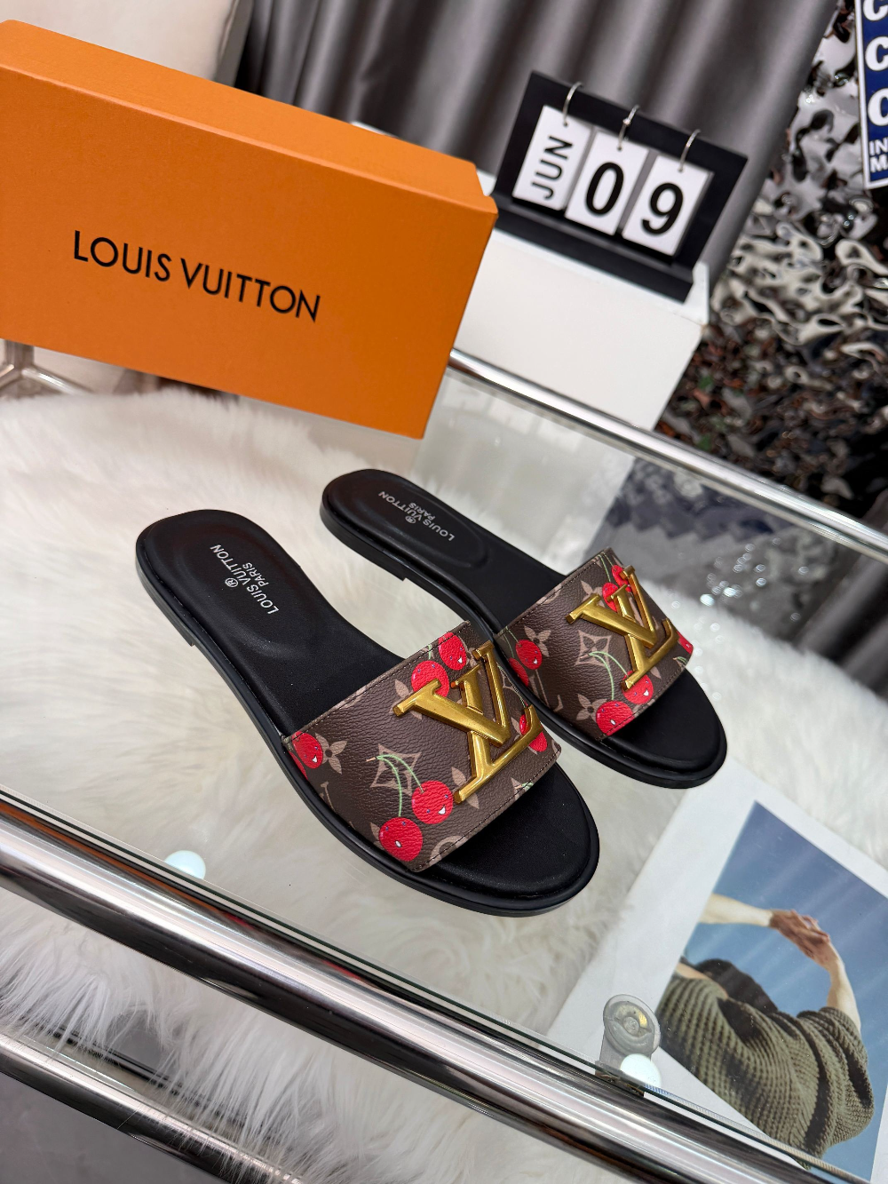 LEM535 New arrive fashion black brown blue shose for woman beautiful Slippers gift to choose