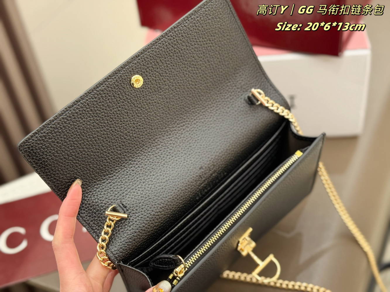 GEM158 New arrive fashion black Red White Green bag for woman hands bag beautiful gift to choose gift 20*6*13cm