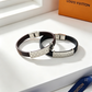 LEM563 New trendy three-dimensional metal letter bracelet a pair of ladies' accessories for couples