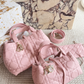 DEM373  New arrive fashion black white pink khaki beige color bag for woman beautiful gift to choose 2 size