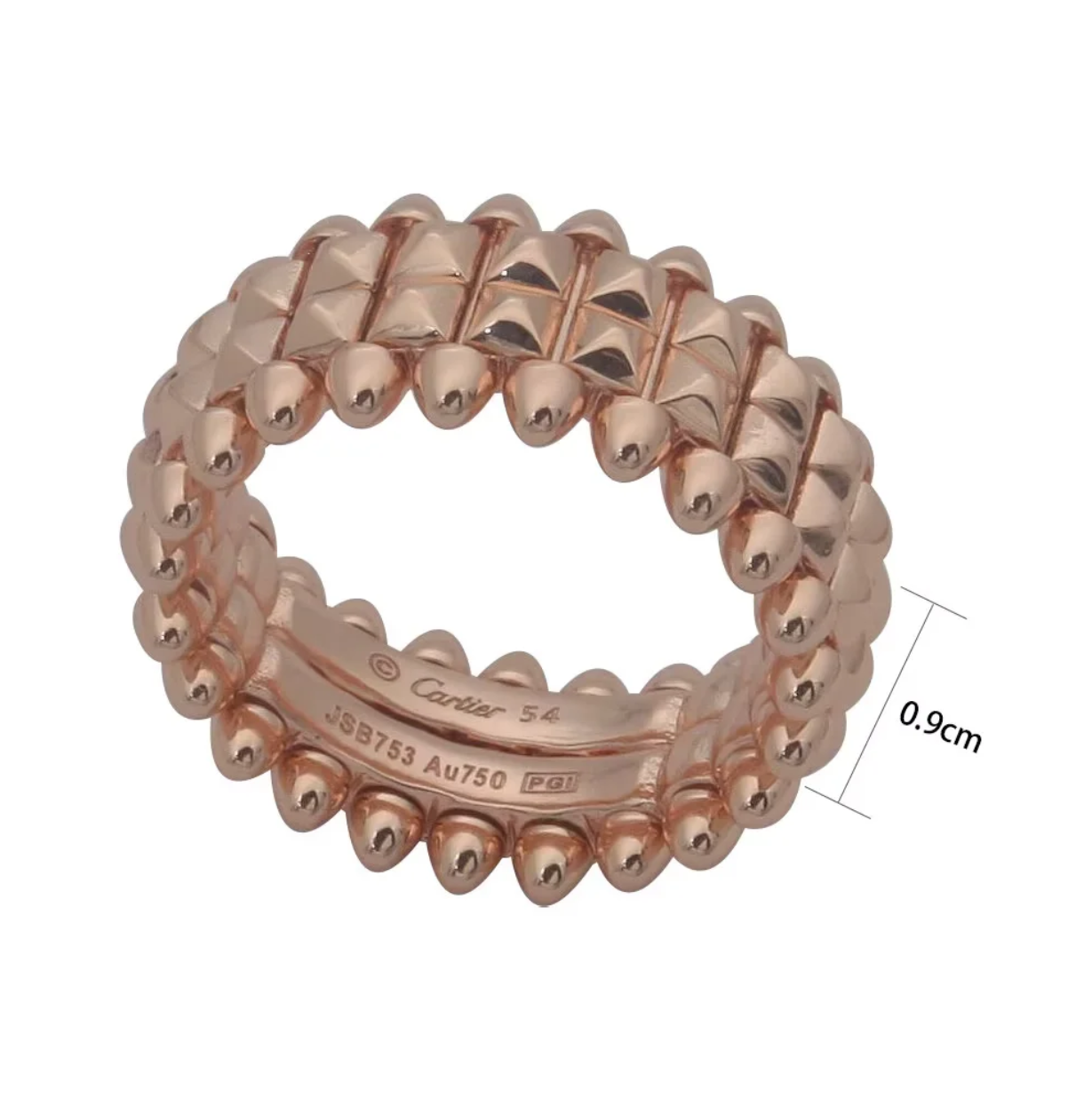 CREM225  Hot Sale Fashion Love 2Row Nail Rings for Women Men Jewelry Couples Cubic Zirconia Wedding Rings Bague Femme