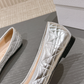 DEM346 Designer women's shoes women's flat shoes silver colors high quality sizes 35 to 42