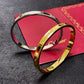 CREM228 New Fashion Silver and Gold Color Bracelet Metal Letter Wristband Bracelet Couple Accessories for Woman