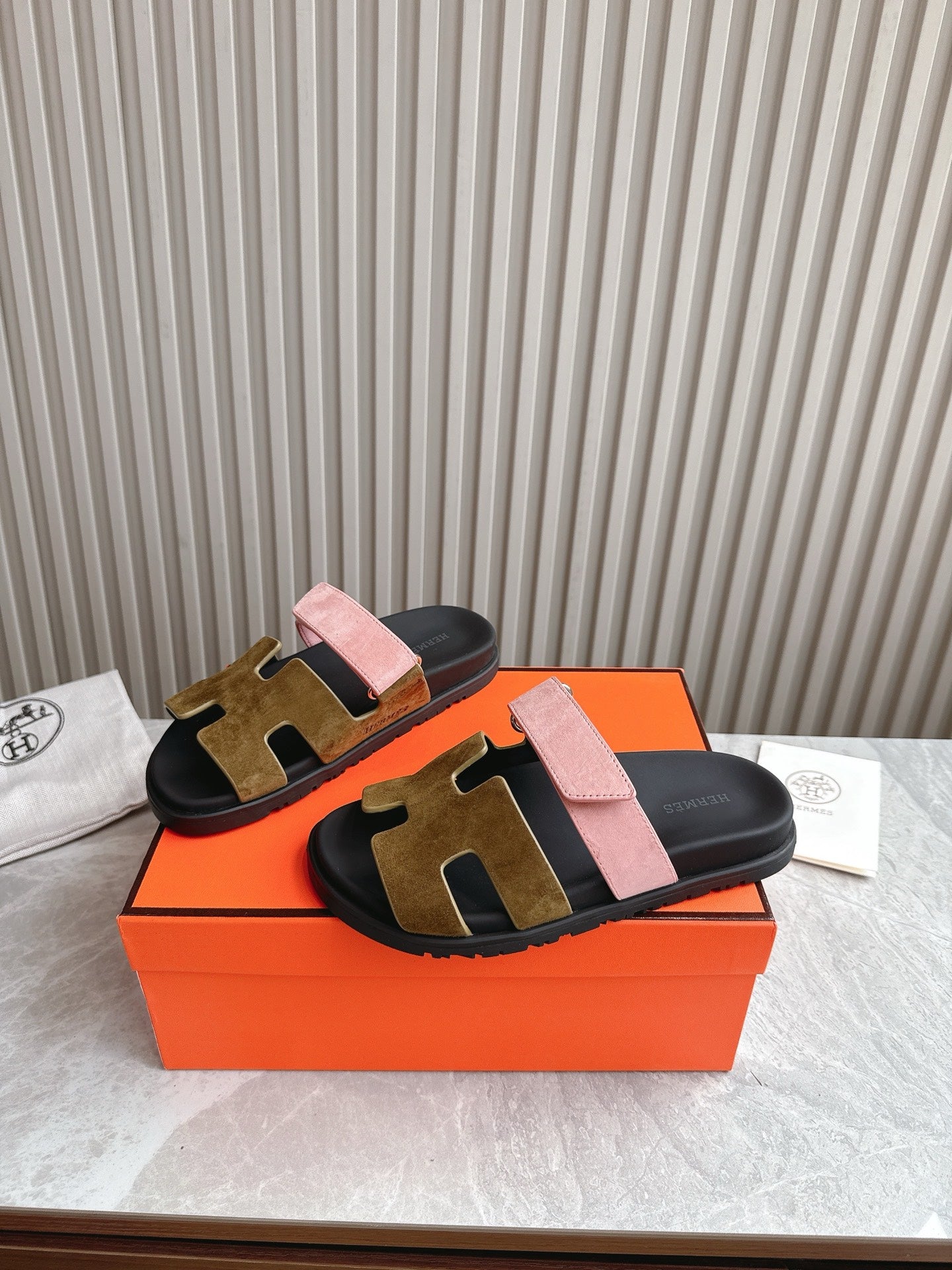 HEM101 Designer women Slippers sandals shoes for women mix color shoes high quality size 35 to 42