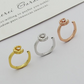 CEM273 The new diamond-patterned ash stone open-ended ring is a luxurious and high-end fashion and exquisite finger ring. It is a beautiful gift for women and can be given as a gift option
