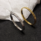 LEM400 New Fashion Open Flower Silver and Gold Color Bracelet Metal Letter Wristband Bracelet Couple Accessories for Woman