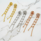 CEM287 New Arrive Silver Gold Color Rose Gold Earring Fashion Design Earring Charm for Women Jewelry  9.5cm Long