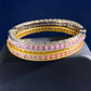 DGEM01 New Arrive Fashion  Hot Sale  Brass Crystal Square Diamond Love Braclet for Woman Jewelry To Choose Gift