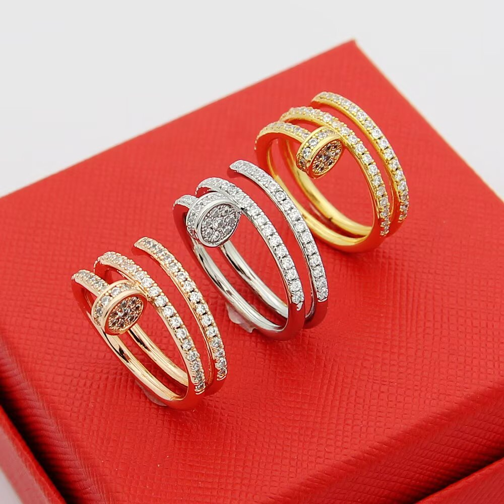 CREM231  New Classic Ring Brand Designer Titanium Steel Ring Gold Ring Women Mens Ring Love Promise Jewelry