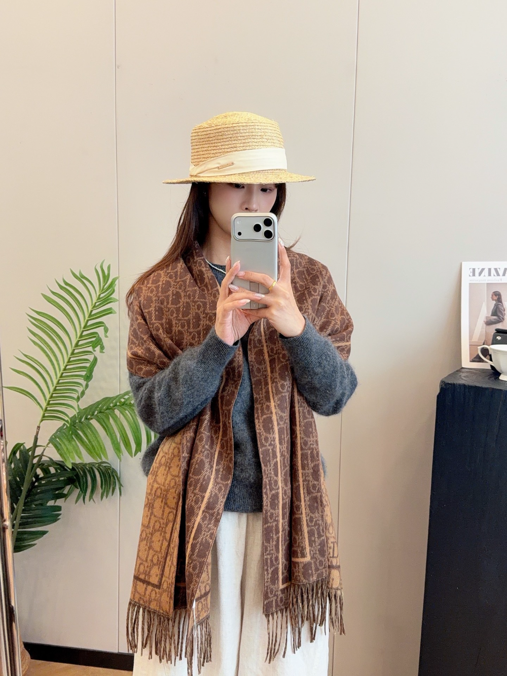 DEM329 new arrive  Hot sale brown black color fashion beautiful  scarf  for woman gift  to choose size 180*45cm