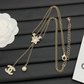 CEM495 Hot sale Fashion Titanium Stainless Steel heart Wedding diamond Necklace Bague Femme for woman gift