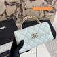 CEM393 New arrive fashion black white light blue silver khaki pink caramel color bag for woman beautiful gift to choose size 19*10cm