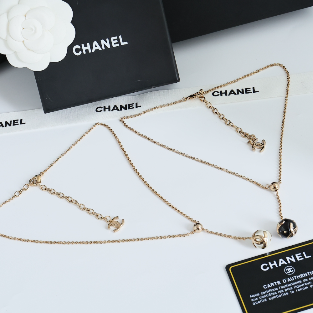 CEM474 Titanium steel  Hot sale fashion Necklace for woman black white color jewelry  for woman gift