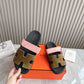 HEM101 Designer women Slippers sandals shoes for women mix color shoes high quality size 35 to 42