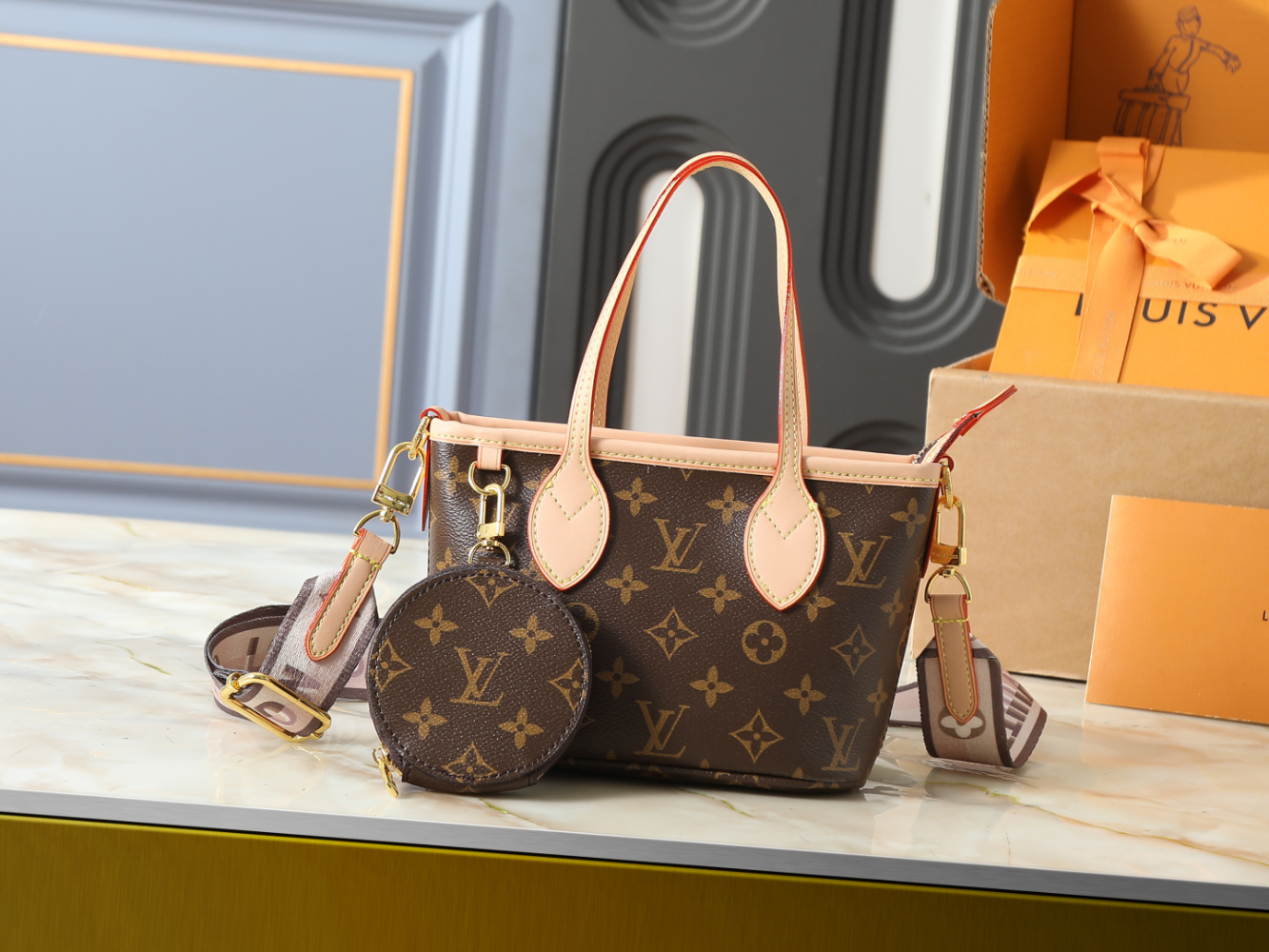 LEM437 New arrive fashion brown bag for woman hands bag beautiful gift to choose gift 24 x 14 x 9cm