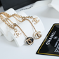 CEM474 Titanium steel  Hot sale fashion Necklace for woman black white color jewelry  for woman gift