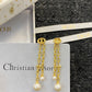 DEM243 New Arrive Fashion  Hot Sale  with Diamond Long Pearl Earring  for Woman Jewelry To Choose