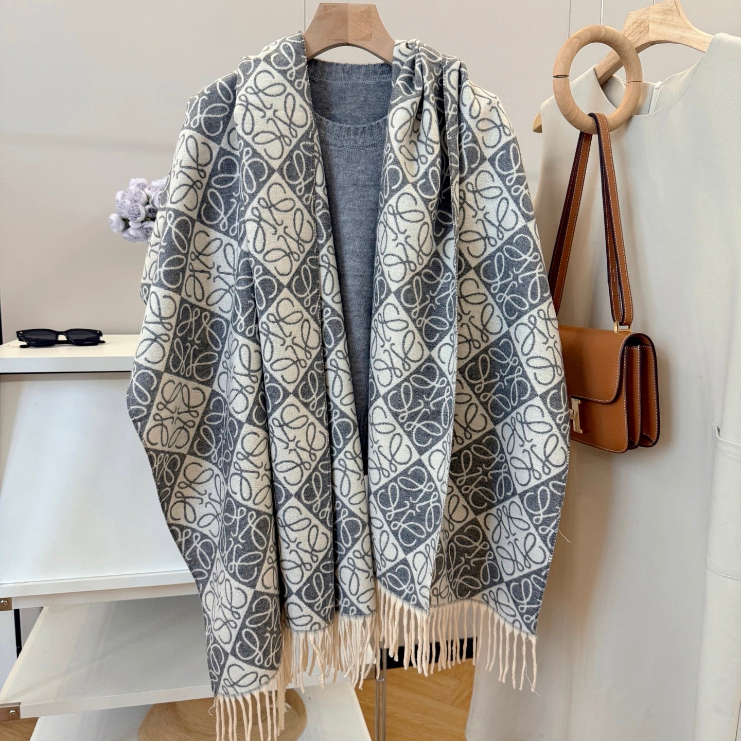 WEM01 luxury Designer Cashmere Scarf Winter Women Long Scarf Quality Headband Fashion Men brand Scarves Classic Printed Check Big Plaid Shawls Soft comfortable gift 65*180CM