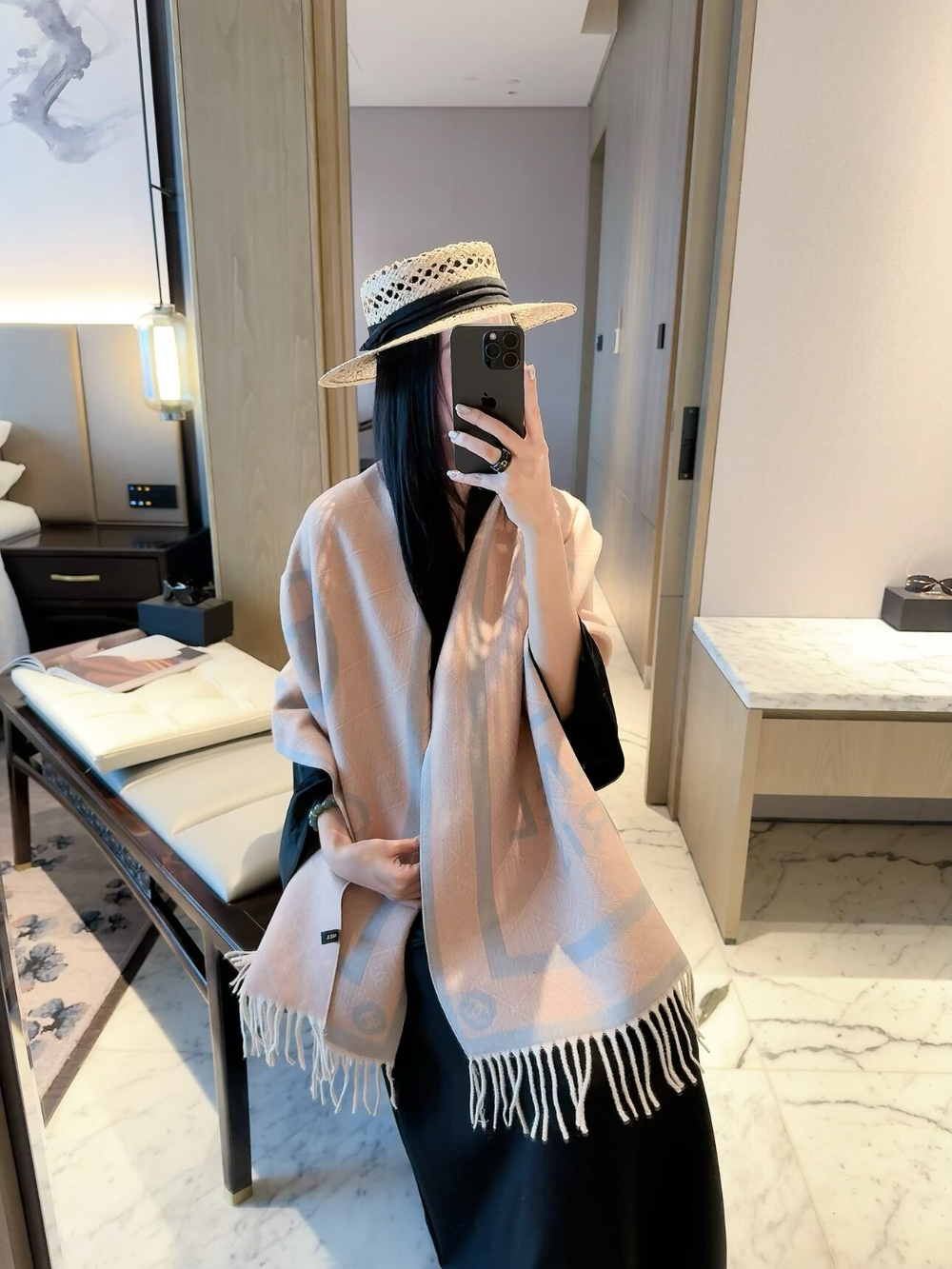 CEM388 new arrive  Hot sale grey brown  pink color fashion beautiful  scarf  for woman gift  to choose