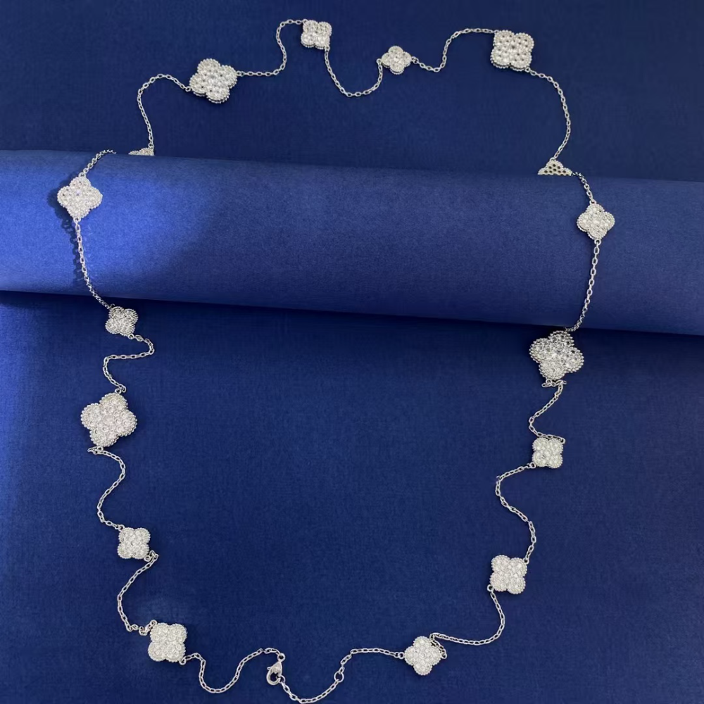 FY102 New Fashion Gold Color Long Diamond Necklace  for Woman Jewelry Beautiful Jewelry To Choose Gift