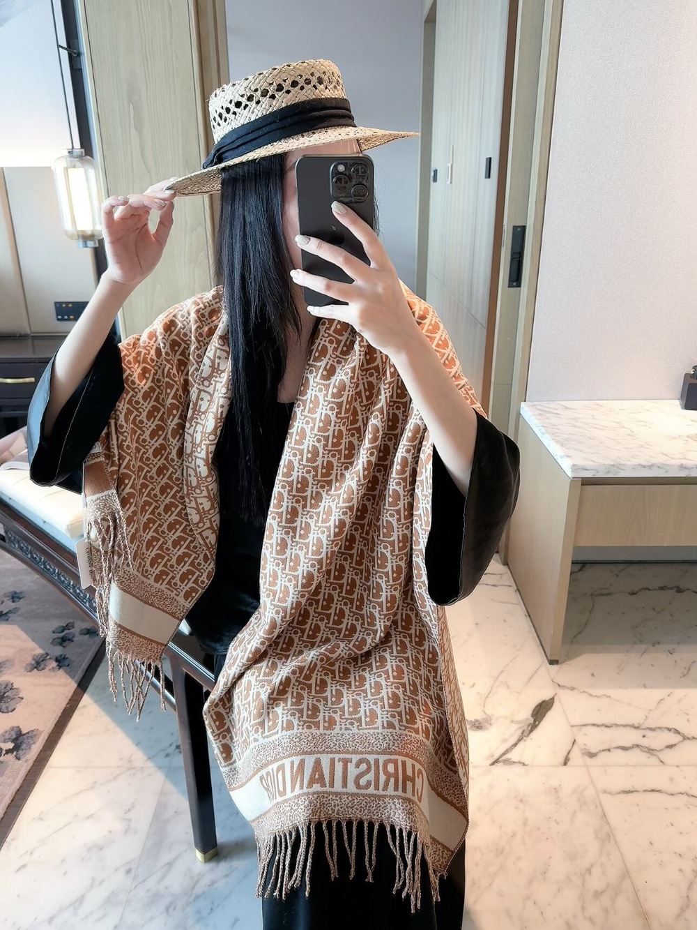 DEM381 new arrive  Hot sale black brown color fashion beautiful  scarf  for woman gift  to choose