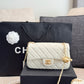 CEM243 New Designer Lambskin Leather Quilted Tabby Handbags Gold Hardware Chains Letter C Hasp Shoulder Bag