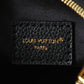 LEM465 New stylish and high-end black handbag with embossed gold chain design - versatile and casual single-shoulder crossbody bag for the arm 19 x 13 x 8 cm