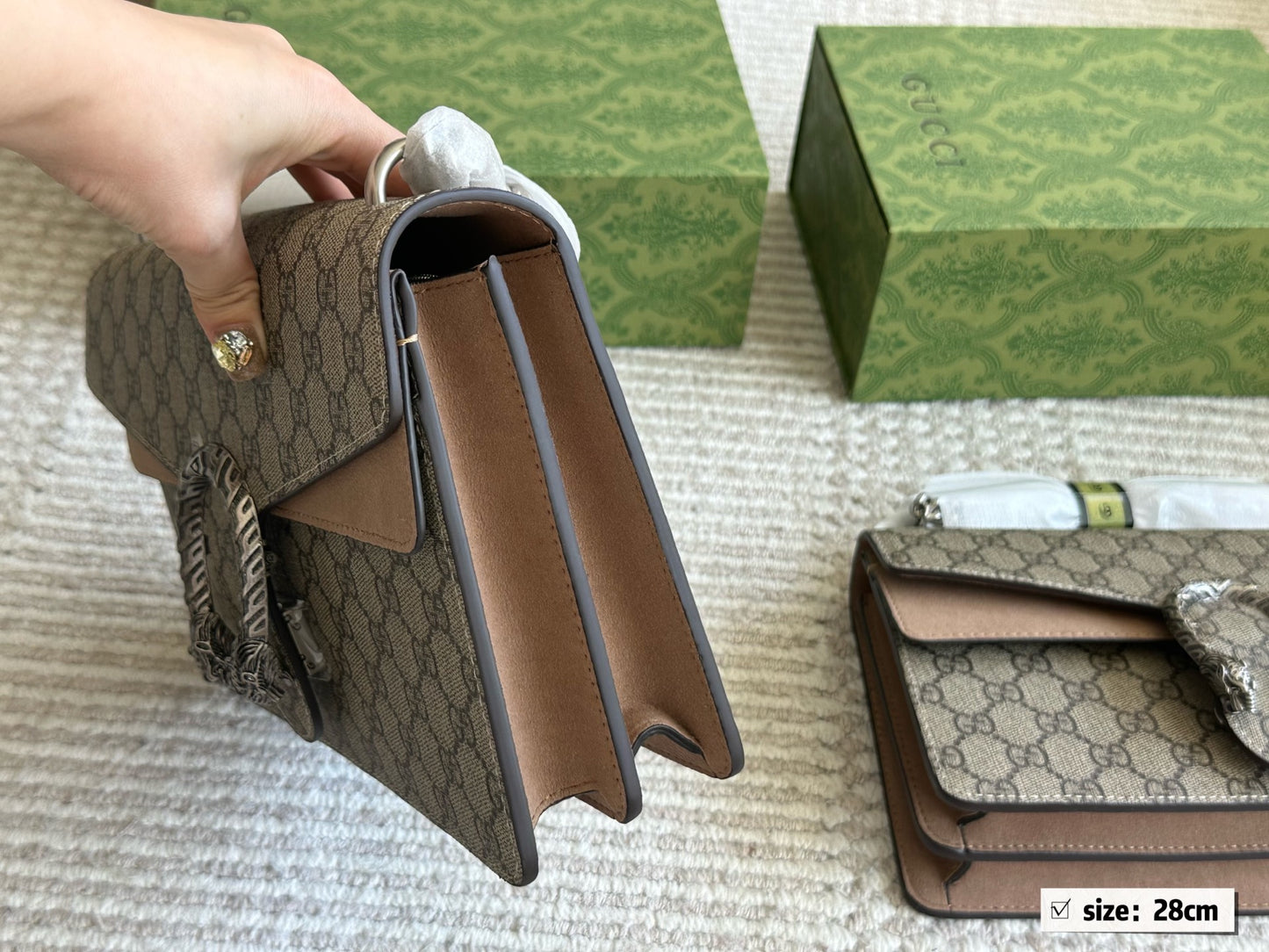 GEM149 New Arrive Fashion  Brown Color Cute Bag for Woman Man Handbag Canvas Tote Bag Size