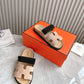 HEM101 Designer women Slippers sandals shoes for women mix color shoes high quality size 35 to 42